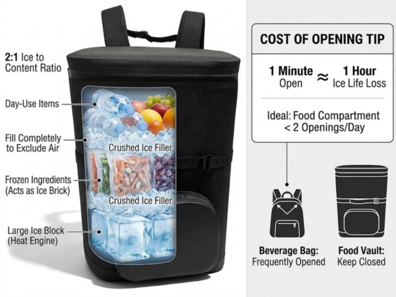 Camping Cooler Sırt Çantaları: Yolda Çox Günlük Soyuq Saxlama