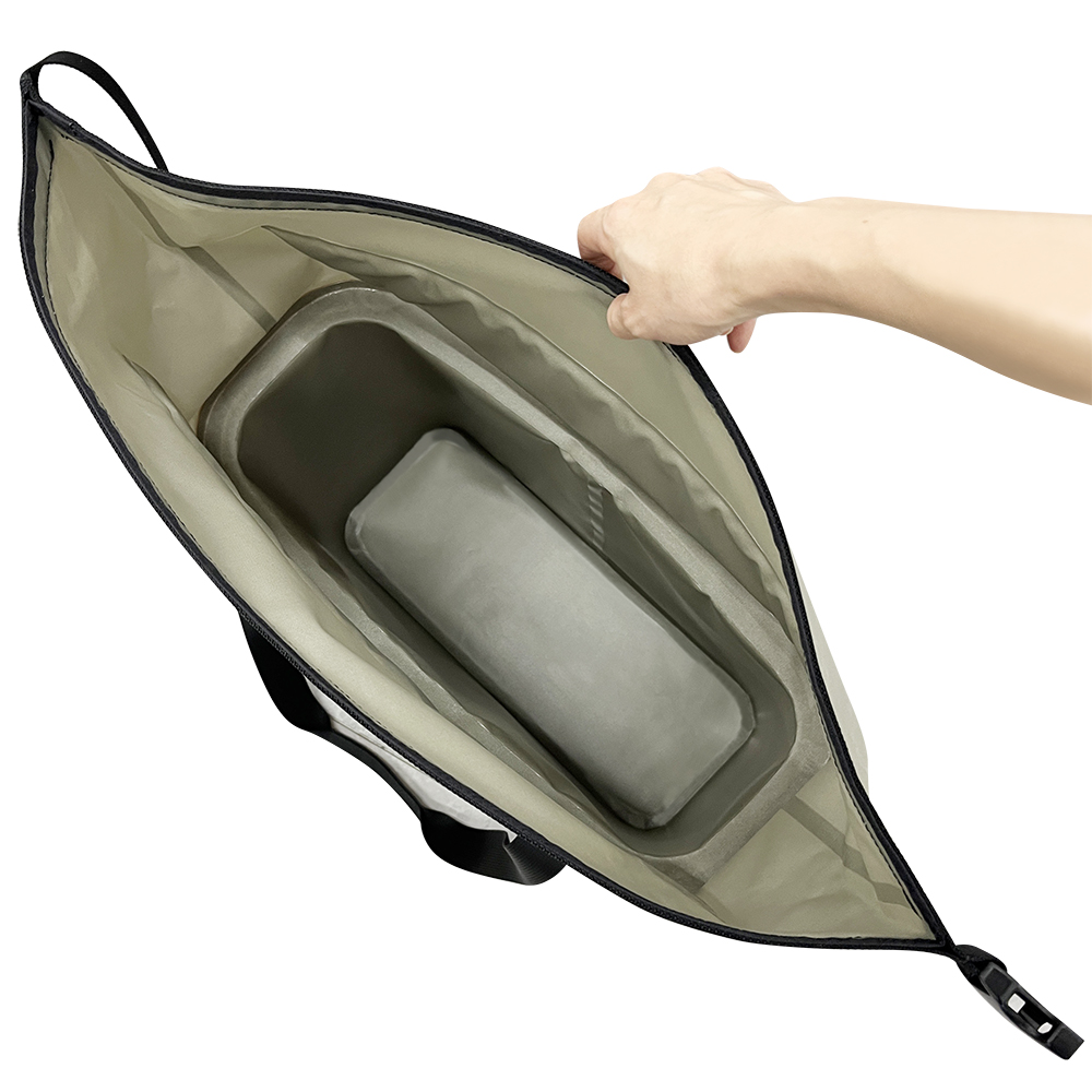 food-grade insulated interior of roll-top soft cooler food-grade insulated interior of roll-top soft cooler